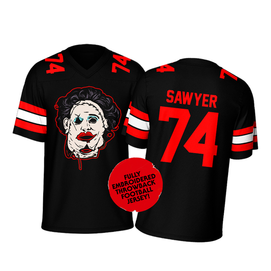 Chainsaw Butcher Throwback Football Jersey