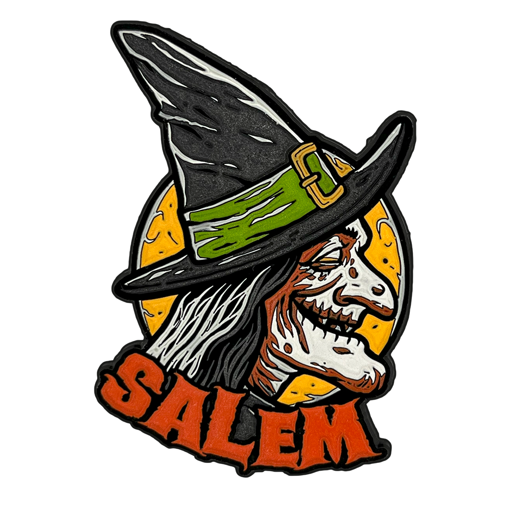 Salem Witch Glow-In-The-Dark Pin