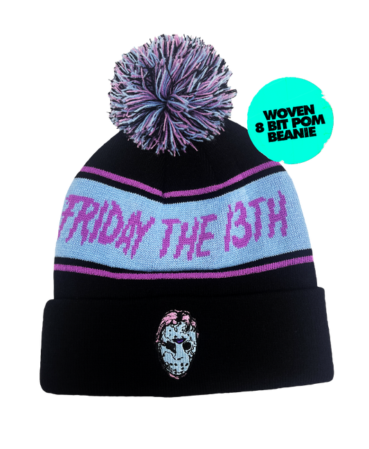 8 Bit Woven Pom Beanie